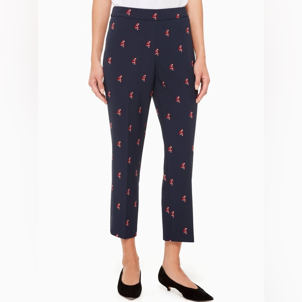 NWOT Women's Kate Spade Fox Glen Cropped Pant Voyage Blue size 2 - Picture 9 of 10